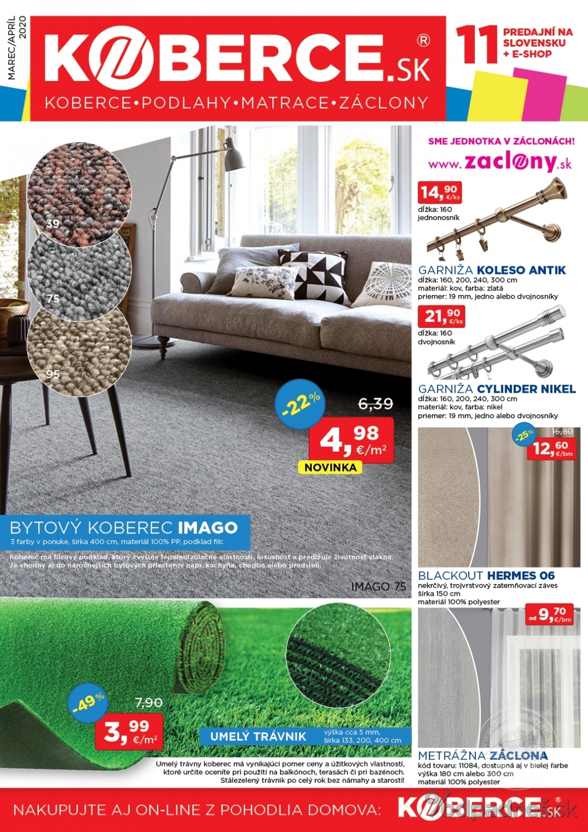 1. stránka Dobrýmatrac.sk letáku