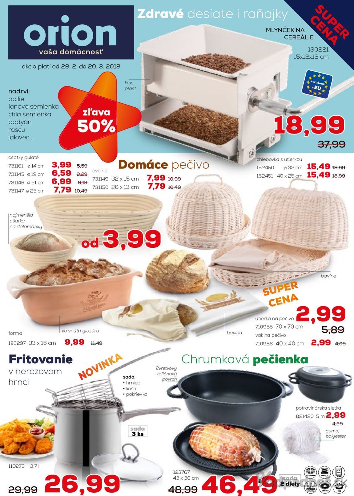 1. stránka Orion letáku