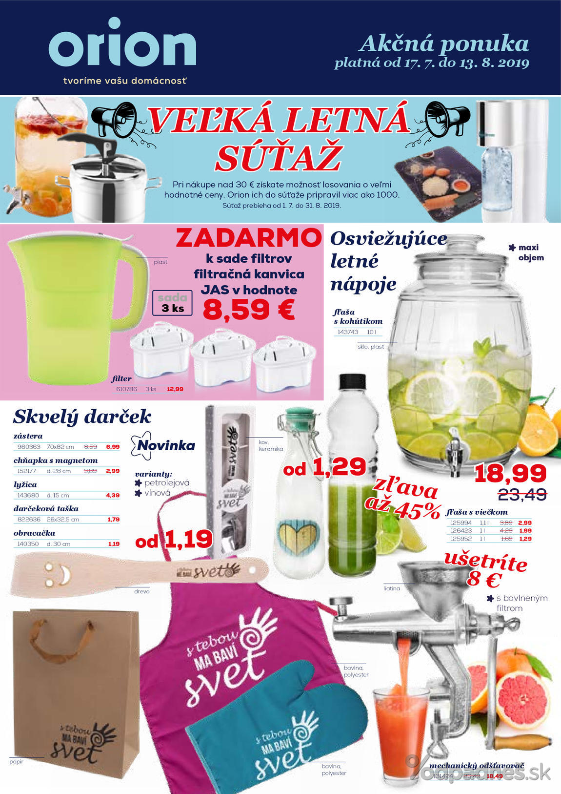 1. stránka Orion letáku